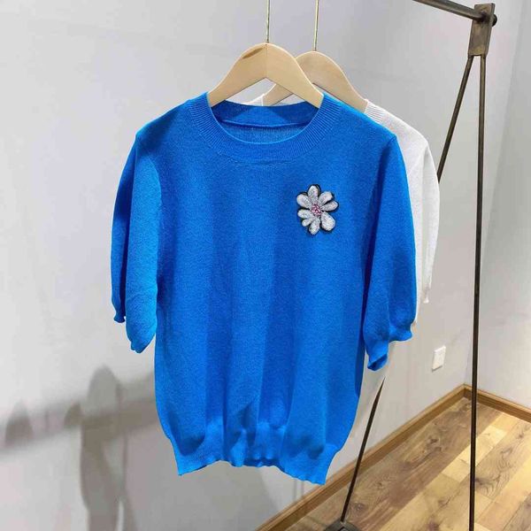 embroidered floret short spring and summer new silk ice hemp thin round neck loose korean women's half sleeve top, White
embroidered floret short spring and summer new silk ice hemp thin round neck loose korean women's half sleeve top, White