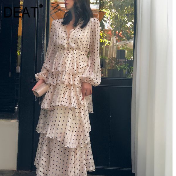 spring and summer polka dot cake skirt v-neck collar long sleeve ankle-length holiday chiffon dress women gx1075 210421, Black;gray
spring and summer polka dot cake skirt v-neck collar long sleeve ankle-length holiday chiffon dress women gx1075 210421, Black;gray