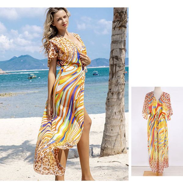 women's swimwear transparent chiffon beach kimono leopard raiow striped cover-up slim boho summer long cardigan 8qvy, White;black
women's swimwear transparent chiffon beach kimono leopard raiow striped cover-up slim boho summer long cardigan 8qvy, White;black