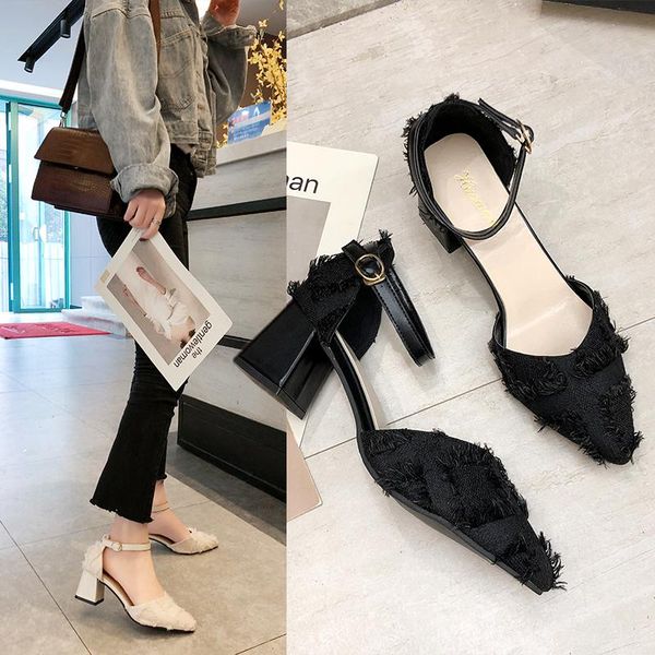 dress shoes 2021 women's spring flock promshoes mouth pointed banquet high thin heels fashion shallow square heel pump ladies, Black
dress shoes 2021 women's spring flock promshoes mouth pointed banquet high thin heels fashion shallow square heel pump ladies, Black
