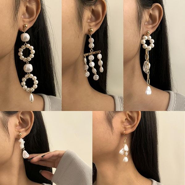 stud spring and summer style ladies retro pearl tassel earrings exaggerated flower imitation, Golden;silver
stud spring and summer style ladies retro pearl tassel earrings exaggerated flower imitation, Golden;silver