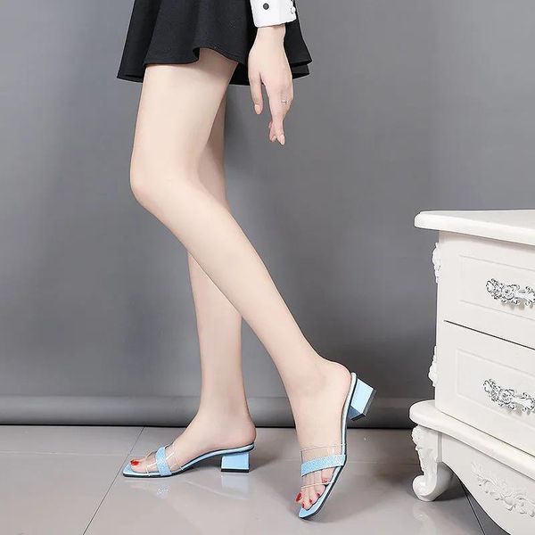 sandals transparent light women's outer wear summer fashion all-match flip-flops thick heeled chunky high-heeled, Black
sandals transparent light women's outer wear summer fashion all-match flip-flops thick heeled chunky high-heeled, Black