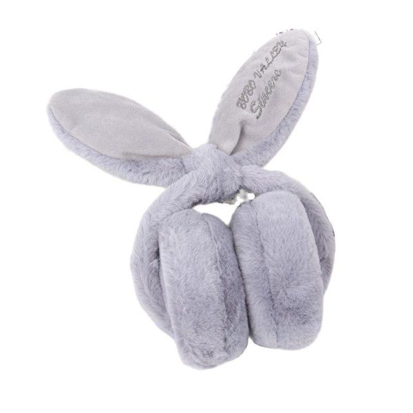 berets fashionable plush ears autumn and winter cold proof warm foldable women's earmuffs, Blue;gray
berets fashionable plush ears autumn and winter cold proof warm foldable women's earmuffs, Blue;gray