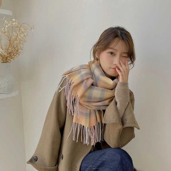 2021 autumn winter scarf women's imitation cashmere gradual line square shawl japan and south korea sweet medium long warm bib, Blue;gray
2021 autumn winter scarf women's imitation cashmere gradual line square shawl japan and south korea sweet medium long warm bib, Blue;gray