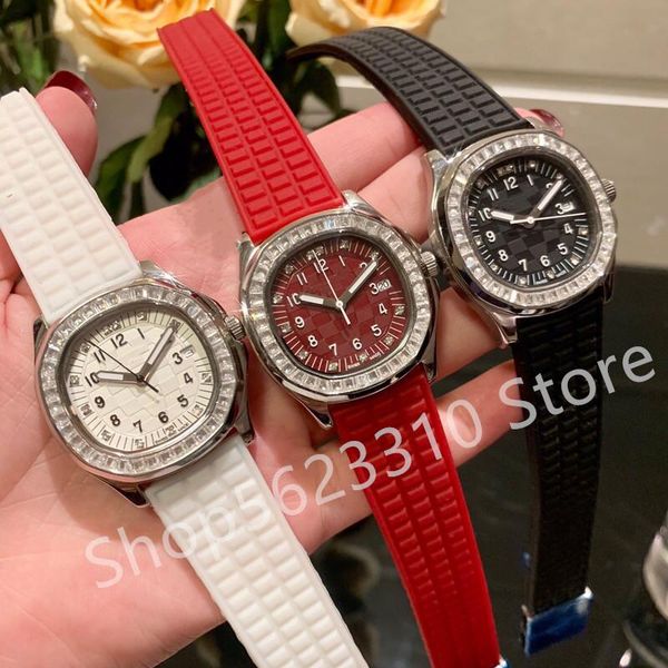 wristwatches luxury women square diamonds nautilus watch quartz rubber wrist sapphire sport clock female multicolor mosaic watches, Slivery;brown
wristwatches luxury women square diamonds nautilus watch quartz rubber wrist sapphire sport clock female multicolor mosaic watches, Slivery;brown
