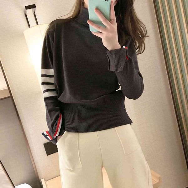 autumn winter tb classic college style pullover cashmere high neck long sleeve wool bottomed sweater for men and women, White;black
autumn winter tb classic college style pullover cashmere high neck long sleeve wool bottomed sweater for men and women, White;black