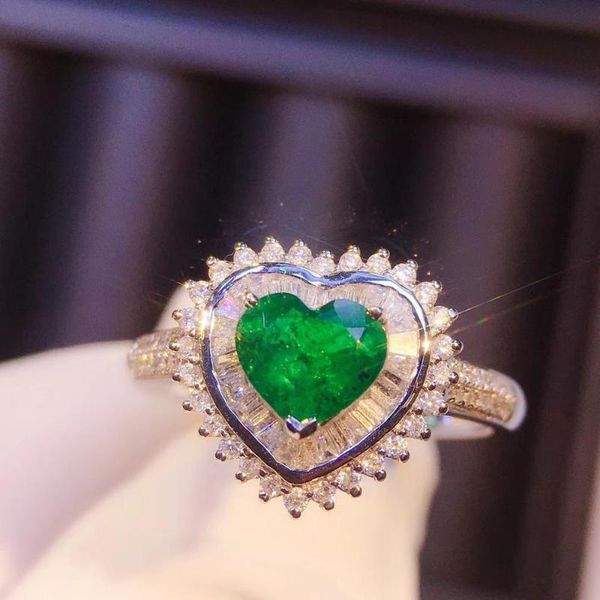 cluster rings 100% 0.68ct heart shape natural emerald wedding engagement ring for women fine 14k white gold certificated, Golden;silver
cluster rings 100% 0.68ct heart shape natural emerald wedding engagement ring for women fine 14k white gold certificated, Golden;silver