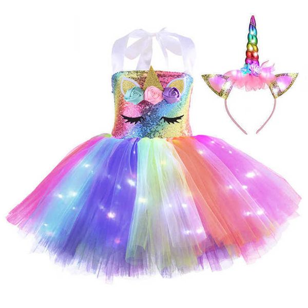 halloween luminous unicorn girl summer dress led children's halloween princess rainbow dresses + hair band suit party sleeveless kids c, Red;yellow
halloween luminous unicorn girl summer dress led children's halloween princess rainbow dresses + hair band suit party sleeveless kids c, Red;yellow