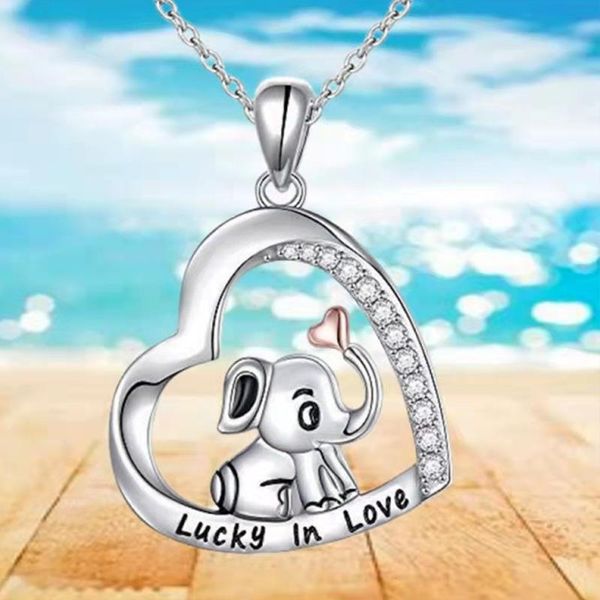 pendant necklaces exquisite sweet love elephant lettering lucky in fashion necklace with rhinestones lovers girl jewelry, Silver
pendant necklaces exquisite sweet love elephant lettering lucky in fashion necklace with rhinestones lovers girl jewelry, Silver