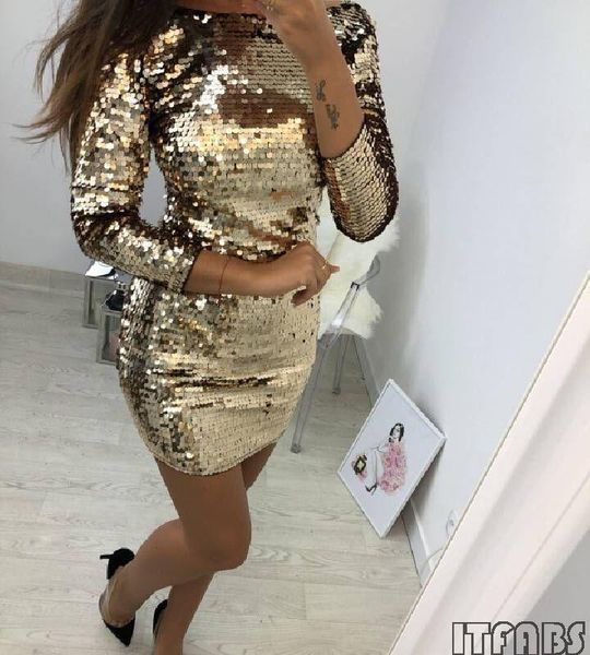 casual dresses ladies formal evening party sequin club short vestidos autumn women golden sequins bodycon dress, Black;gray
casual dresses ladies formal evening party sequin club short vestidos autumn women golden sequins bodycon dress, Black;gray