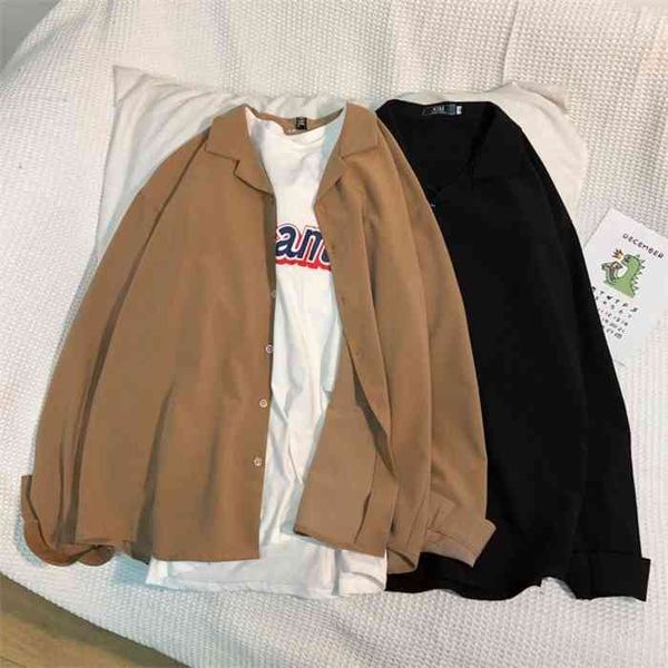 2021 mens suit collar 6-color coats long sleeve loose hawaiian shirt camisa masculina streetwear fashion social shirts -2xl, White;black
2021 mens suit collar 6-color coats long sleeve loose hawaiian shirt camisa masculina streetwear fashion social shirts -2xl, White;black