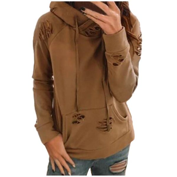 women's hoodies & sweatshirts hoodie sweatshirt women fashion solid hole long sleeve pocket hooded arrival pullover shirt streetwear, Black
women's hoodies & sweatshirts hoodie sweatshirt women fashion solid hole long sleeve pocket hooded arrival pullover shirt streetwear, Black