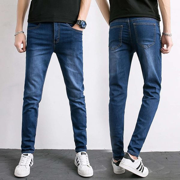 men's jeans in spring and summer of korean slim fit elastic leggings breathable pants xf4e, Blue
men's jeans in spring and summer of korean slim fit elastic leggings breathable pants xf4e, Blue