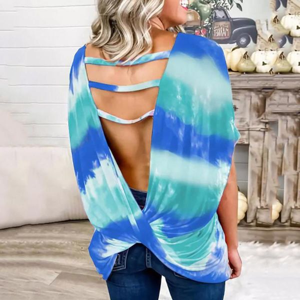 women's t-shirt t shirt women oversized summer 2021 funny printed creativity tie-dye loose casual backless short sleeve ropa mujer#40, White
women's t-shirt t shirt women oversized summer 2021 funny printed creativity tie-dye loose casual backless short sleeve ropa mujer#40, White