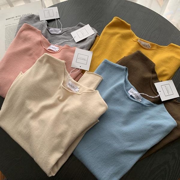 autumn casual solid knitwear women cozy sweater loose pullovers knitting shirt femme jumper knit women's sweaters, White;black
autumn casual solid knitwear women cozy sweater loose pullovers knitting shirt femme jumper knit women's sweaters, White;black