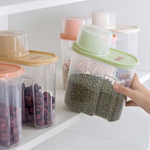 storage bottles & jars 4pcs kitchen food crisper plastic sealed with lid stackable grain bean tanks home refrigerator box
storage bottles & jars 4pcs kitchen food crisper plastic sealed with lid stackable grain bean tanks home refrigerator box