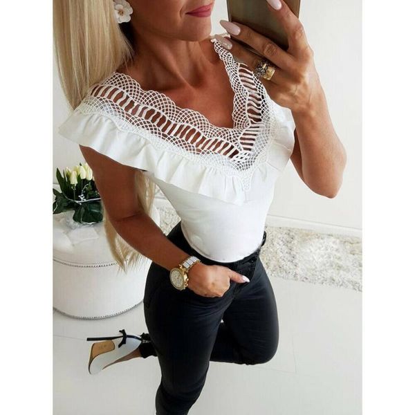 women's t-shirt 2021 summer off shoulder shirts women floral lace hollow out solid color shirt ladies elegant short sleeve, White
women's t-shirt 2021 summer off shoulder shirts women floral lace hollow out solid color shirt ladies elegant short sleeve, White