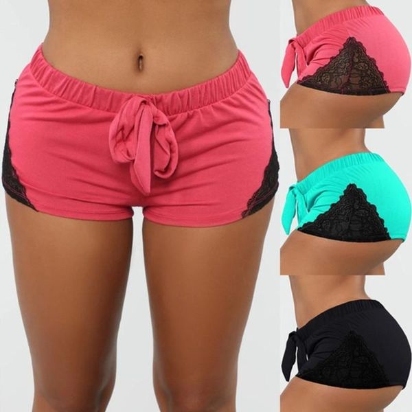 women's shorts summer women contrast lace side elastic waist loose casual sports short feminino slim beach, White;black
women's shorts summer women contrast lace side elastic waist loose casual sports short feminino slim beach, White;black