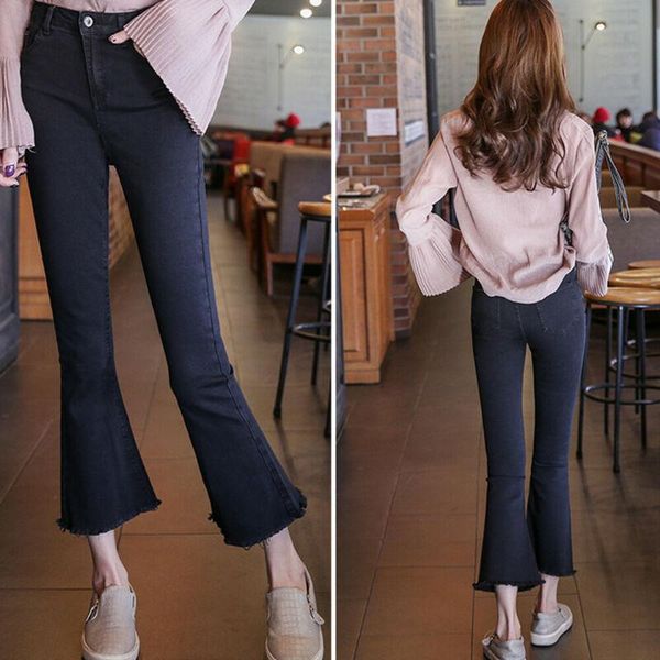 women's jeans women fashion flared high waist denim trousers comfy long pants bottoms, Blue
women's jeans women fashion flared high waist denim trousers comfy long pants bottoms, Blue