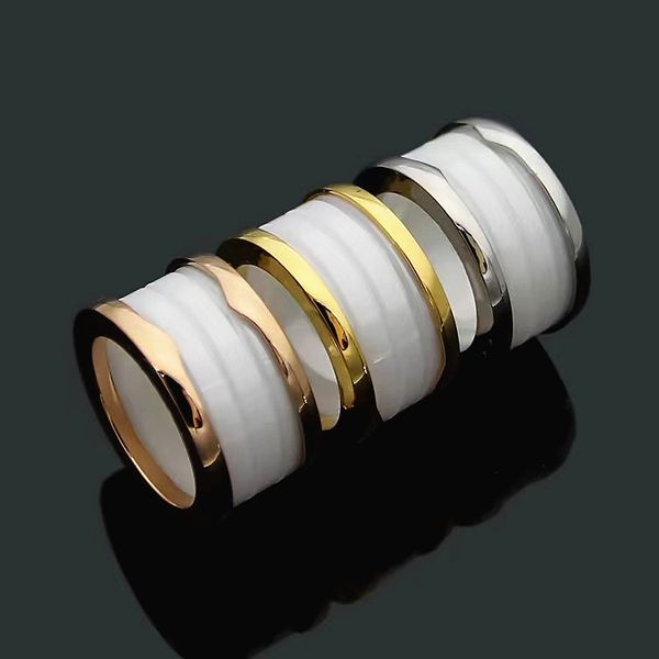 Luxury Fashion Men Silver/Gold/Rose gold Metal Ceramic Spring Band Rings Never Fade Couples 18K Woman Ring Gift Lovers Original Jewelry
Luxury Fashion Men Silver/Gold/Rose gold Metal Ceramic Spring Band Rings Never Fade Couples 18K Woman Ring Gift Lovers Original Jewelry