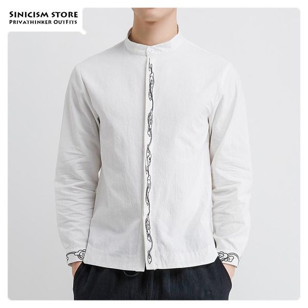 men's casual shirts sinicism store chinese style hanfu clothes men 5xl cotton loose mens male long sleeve 2021 autumn, White;black
men's casual shirts sinicism store chinese style hanfu clothes men 5xl cotton loose mens male long sleeve 2021 autumn, White;black