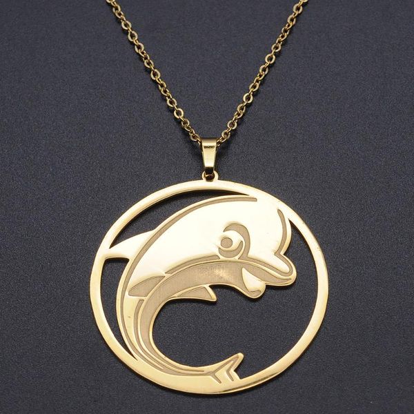pendant necklaces dolphin stainless steel charm necklace for women accept oem order drop dainty wholesale, Silver
pendant necklaces dolphin stainless steel charm necklace for women accept oem order drop dainty wholesale, Silver