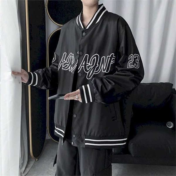 spring autumn bomber jacket men women harajuku bfpreppy style loose trend baseball uniform letter embroidery simple coats 211008, Black;brown
spring autumn bomber jacket men women harajuku bfpreppy style loose trend baseball uniform letter embroidery simple coats 211008, Black;brown