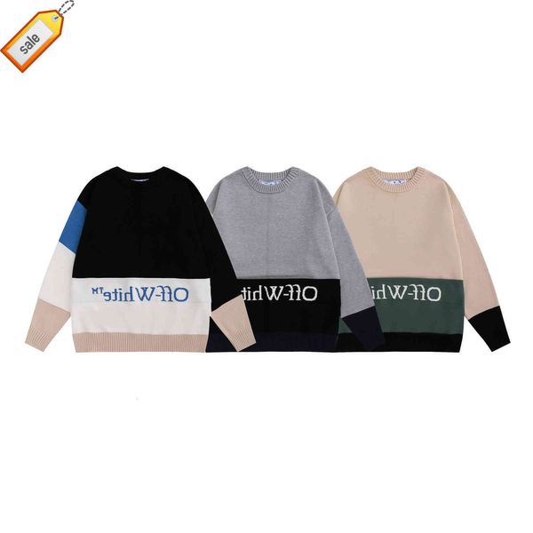and winter new fashion autumn br off gradient arrow mohair sweater for men wo ow stripe white long sleeve, White;black
and winter new fashion autumn br off gradient arrow mohair sweater for men wo ow stripe white long sleeve, White;black