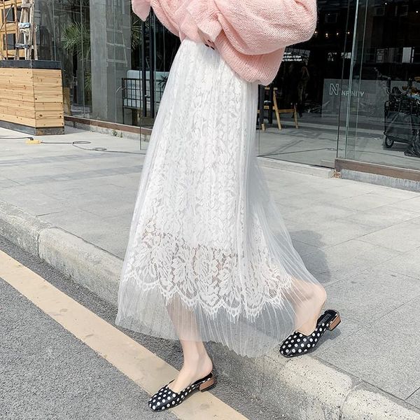 skirts fdfklak spring summer autumn winter mesh skirt sweet lace long women ins super chic pleated female faldas mujer, Black
skirts fdfklak spring summer autumn winter mesh skirt sweet lace long women ins super chic pleated female faldas mujer, Black