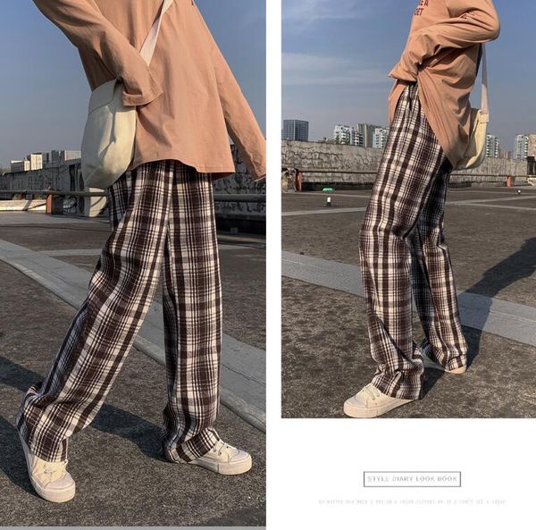 woolen plaid straight women pants fall/winter 2021 wide women's high waist loose and thin casual & capris, Black;white
woolen plaid straight women pants fall/winter 2021 wide women's high waist loose and thin casual & capris, Black;white