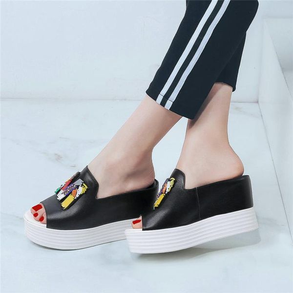 slippers creepers women slides cow leather embroider wedges platform outside high heel rivets pumps party punk oxfords shoes, Black
slippers creepers women slides cow leather embroider wedges platform outside high heel rivets pumps party punk oxfords shoes, Black
