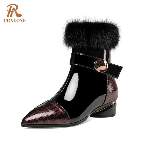 boots brand women 2021 autumn winter warm shoes woman ankle genuine leather real fur med heel dress party riding, Black
boots brand women 2021 autumn winter warm shoes woman ankle genuine leather real fur med heel dress party riding, Black