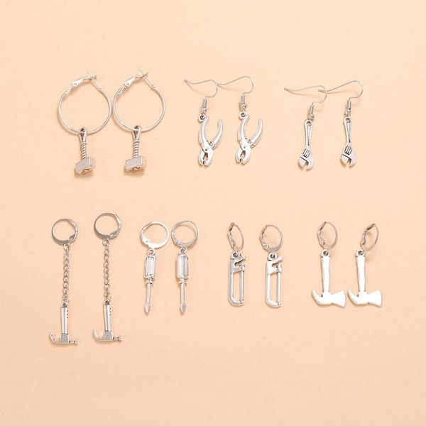 dangle & chandelier vise tool cool creative pendants women's earrings set statement alternative fashion teens grunge style goth earing, Silver
dangle & chandelier vise tool cool creative pendants women's earrings set statement alternative fashion teens grunge style goth earing, Silver
