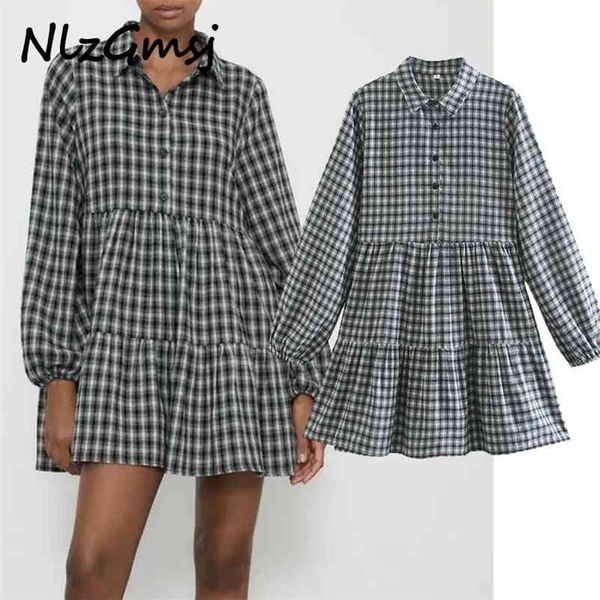 dres loose lattice print casual mini long sleeve button-up elegant autumn spring ropa de mujer 210628, Black;gray
dres loose lattice print casual mini long sleeve button-up elegant autumn spring ropa de mujer 210628, Black;gray