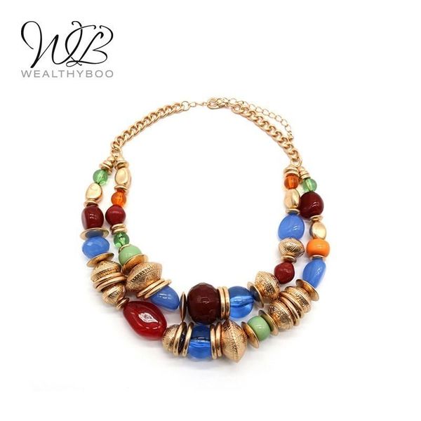 chokers wealthyboo multi colored necklace resin beads mixed with ccb chocker for women fashion jewelry, Golden;silver
chokers wealthyboo multi colored necklace resin beads mixed with ccb chocker for women fashion jewelry, Golden;silver