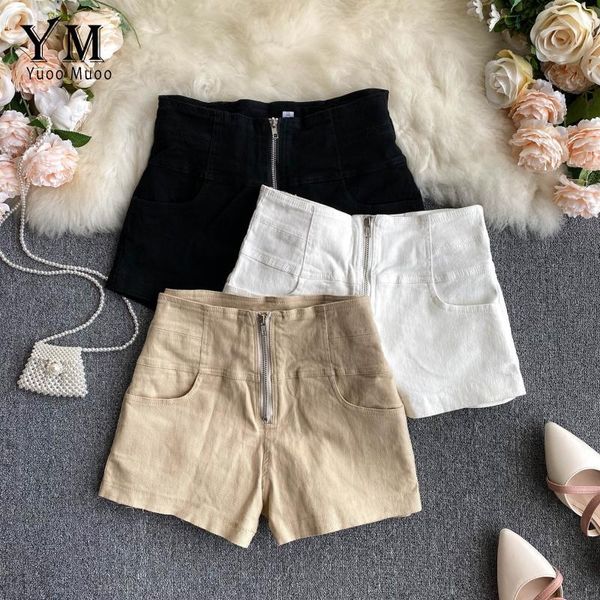yuoomuoo zipper design high waist summer shorts 2021 women europe style slim cargo fashion ladies drop women's, White;black
yuoomuoo zipper design high waist summer shorts 2021 women europe style slim cargo fashion ladies drop women's, White;black
