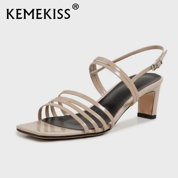 sandals kemekiss summer shoes women square toe thick heel buckle strap solid color ladies footwear size 34-39, Black
sandals kemekiss summer shoes women square toe thick heel buckle strap solid color ladies footwear size 34-39, Black