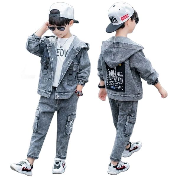 spring & autumn denim boy sets new 2021 korean version long sleeve handsome hooded cowboy two-piece casual childrens clothing, White
spring & autumn denim boy sets new 2021 korean version long sleeve handsome hooded cowboy two-piece casual childrens clothing, White