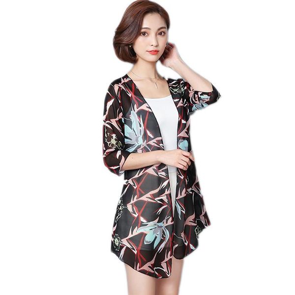 jackets summer chiffon thin fashion printed jacket for women long style women's cardigan coat plus size m-3xl, Black;brown
jackets summer chiffon thin fashion printed jacket for women long style women's cardigan coat plus size m-3xl, Black;brown