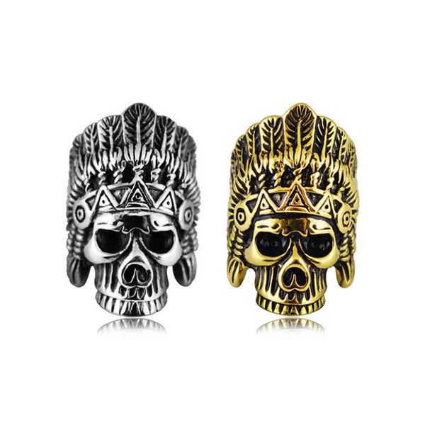 cluster rings fashion gold color stainless steel ring for women hip hop jewelry punk style indians skeleton skull finger 2021 designs, Golden;silver
cluster rings fashion gold color stainless steel ring for women hip hop jewelry punk style indians skeleton skull finger 2021 designs, Golden;silver