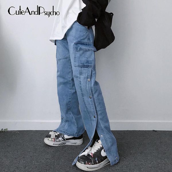 women's jeans streetwear joggers button up denim high waist loose cargo sweatpants korean fashion vintage trousers 2000s cuteandpsycho, Blue
women's jeans streetwear joggers button up denim high waist loose cargo sweatpants korean fashion vintage trousers 2000s cuteandpsycho, Blue