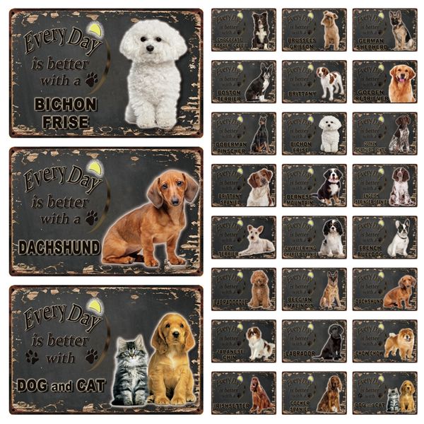 pet dog everyday is better with dachshund metal sign tin poster home decor bar wall art painting 20*30 cm size dy101
pet dog everyday is better with dachshund metal sign tin poster home decor bar wall art painting 20*30 cm size dy101