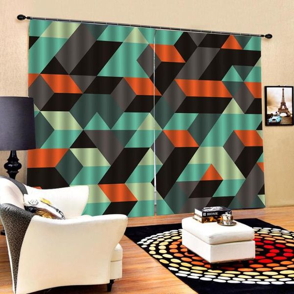 curtain & drapes green geometric curtains customized size luxury blackout 3d window for living room
curtain & drapes green geometric curtains customized size luxury blackout 3d window for living room