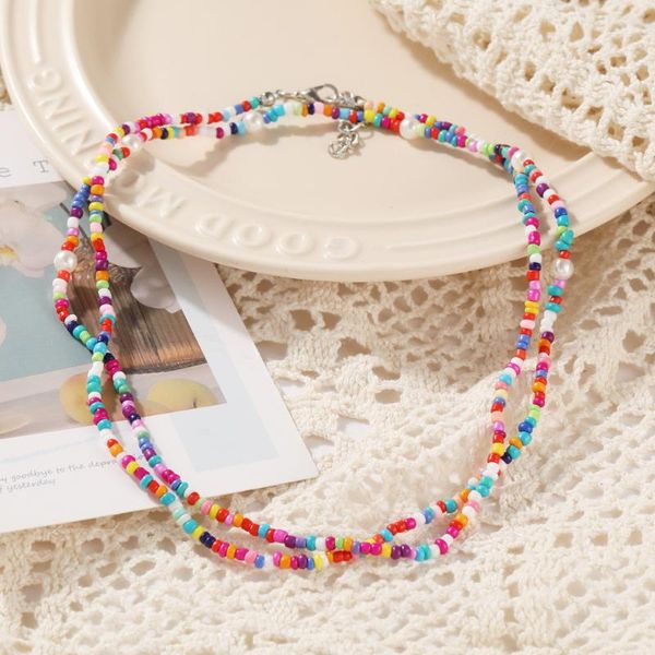 chokers fashion shell jewelry bohemian style colorful rice bead necklace female party girl gift, Golden;silver
chokers fashion shell jewelry bohemian style colorful rice bead necklace female party girl gift, Golden;silver