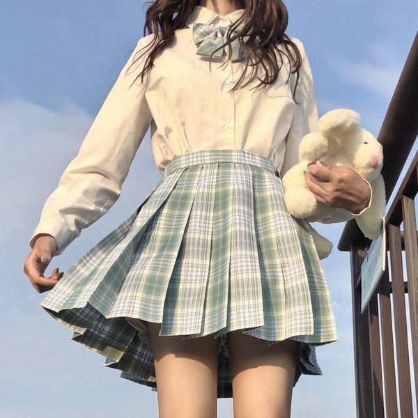 women bule gothic pleated plaid skirt summer high waist korean harajuku japanese cute mini a-line skirts jk cosplay, Black
women bule gothic pleated plaid skirt summer high waist korean harajuku japanese cute mini a-line skirts jk cosplay, Black