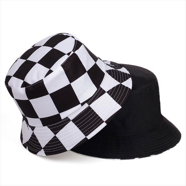 fashion summer bucket hat plaid black white panama hats foldable cotton woman mens fishing hip hop caps, Blue;gray
fashion summer bucket hat plaid black white panama hats foldable cotton woman mens fishing hip hop caps, Blue;gray