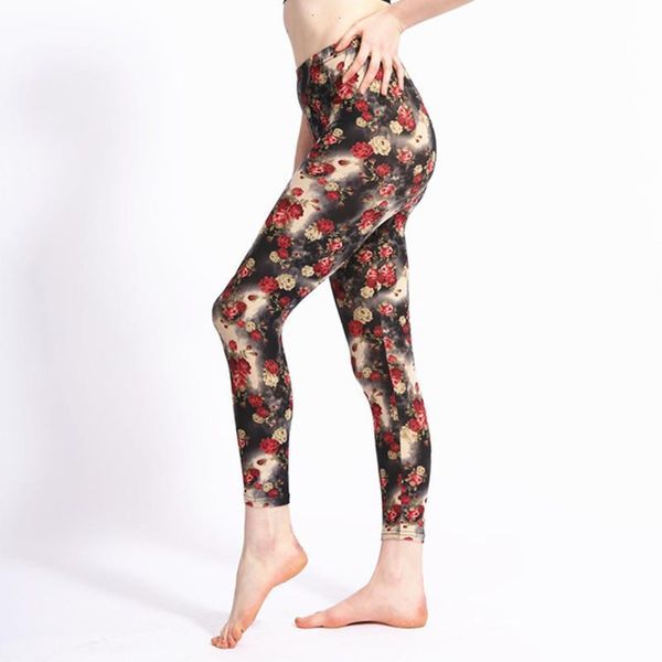 arrival red rose flowers womens legging printing high waist polyester spandex soft material elastic fitness, Black
arrival red rose flowers womens legging printing high waist polyester spandex soft material elastic fitness, Black