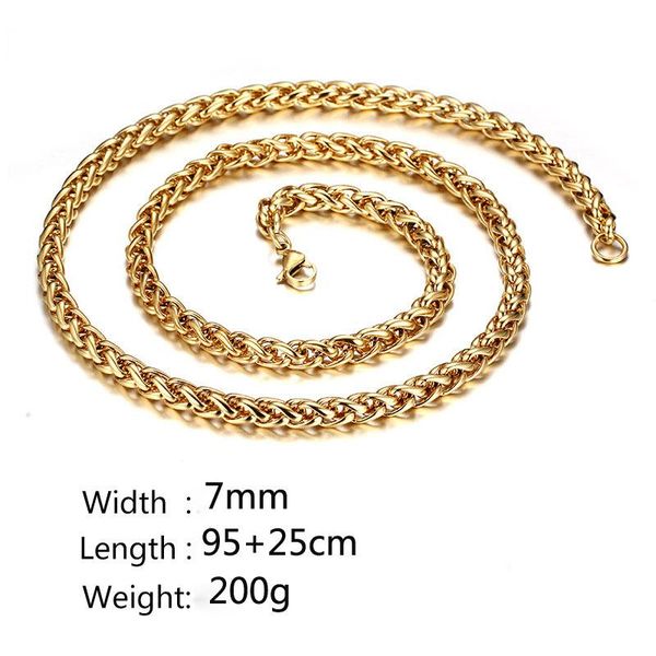 chains fxm stainless steel necklace sell man 7mm magnet stone gold color 95+25cm big chain grain texture thick style, Silver
chains fxm stainless steel necklace sell man 7mm magnet stone gold color 95+25cm big chain grain texture thick style, Silver