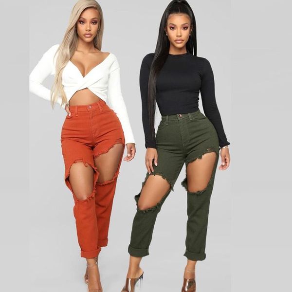 women's jeans ripped hole women high waist skinny pencil blue denim pants washed elastic stretch casual fashion
women's jeans ripped hole women high waist skinny pencil blue denim pants washed elastic stretch casual fashion