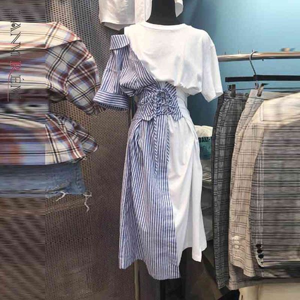 summer korean slim irregular stripe dress splicing round neck short sleeve patchwork large size dresses 2d1643 210507, Black;gray
summer korean slim irregular stripe dress splicing round neck short sleeve patchwork large size dresses 2d1643 210507, Black;gray
